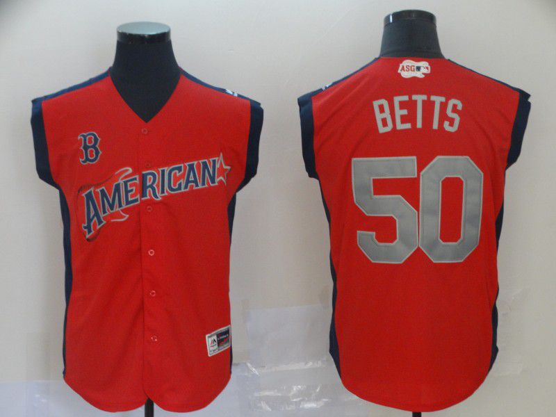 Men Boston Red Sox #50 Betts Red 2019 All Star MLB Jerseys->new york giants->NFL Jersey